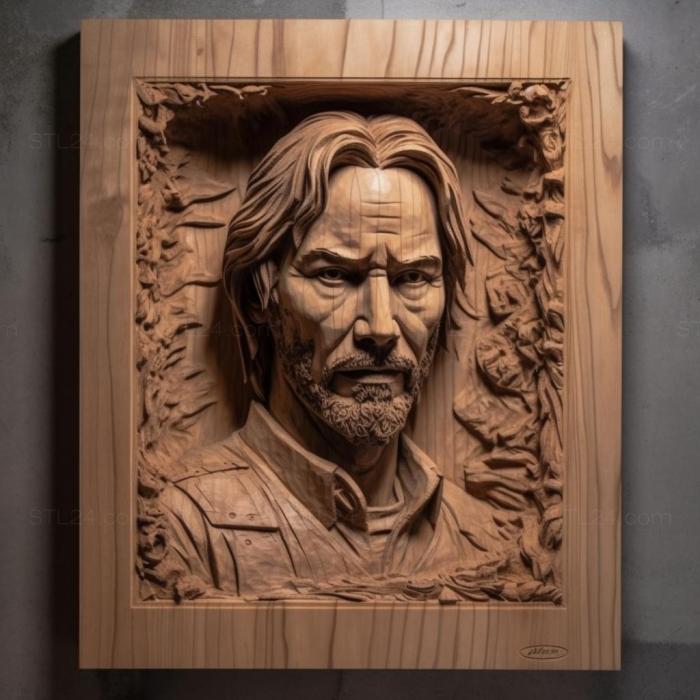 Famous (Keanu Reeves 4, 3DFMS_6875) 3D models for cnc